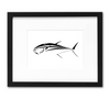 Bluefin Tuna Mini Art Print | 5x7 Inch Black Tuna Design