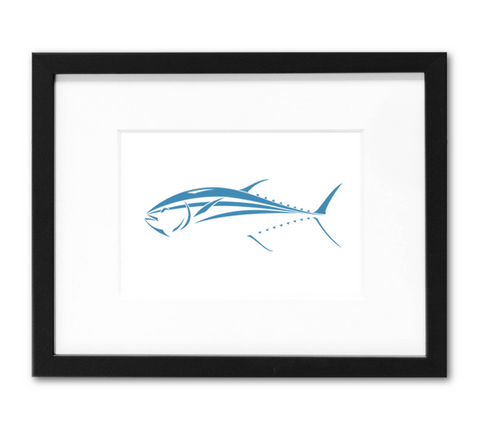 Bluefin Tuna Mini Art Print | 5x7 Inch Blue Tuna Design