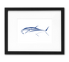 Bluefin Tuna Mini Art Print | 5x7 Inch Navy Blue Tuna Design