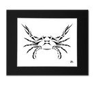 Blue Crab Black and White Art Print, designed by artist Billy Walsh