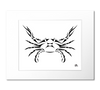 Blue Crab Black and White Art Print, designed by artist Billy Walsh