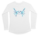 Womens Long Sleeve UV Water Camouflage Blue Crab Swim Shirt