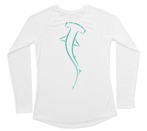Hammerhead Shark Performance Build-A-Shirt (Women - Back / WH)