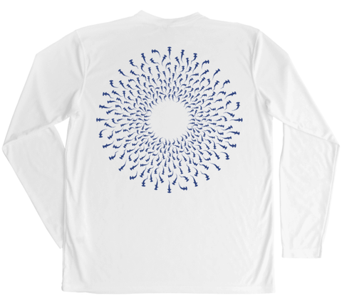 Hammerhead Mandala Performance Build-A-Shirt (Back / WH)