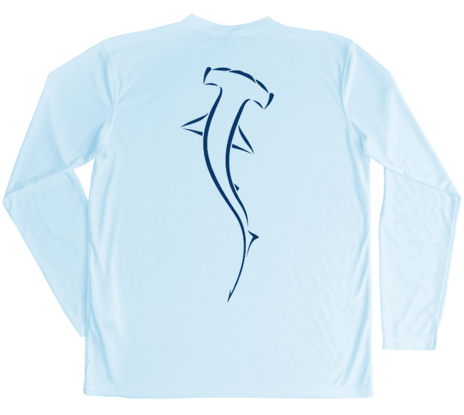 Men's UPF Swim Shirt  Hammerhead Shark UV Long Sleeve – Shark Zen
