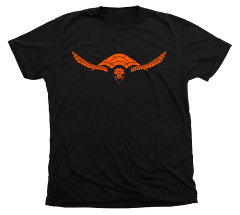 Hawksbill Sea Turtle T-Shirt [Front - BL / OR]