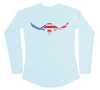 Sea Turtle Performance American Flag Womens Sun Shirt