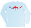 Sea Turtle American Flag Swim Shirt