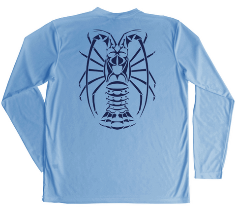 Spiny Lobster UV Shirt - Light Blue Long Sleeve Up To UPF 50