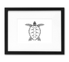 Sea Turtle Mini Art Print | 5x7 Inch Black Loggerhead Artwork