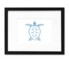 Sea Turtle Mini Art Print | 5x7 Inch Blue Loggerhead Artwork