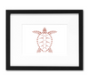 Sea Turtle Mini Art Print | 5x7 Inch Nantucket Red Loggerhead Artwork