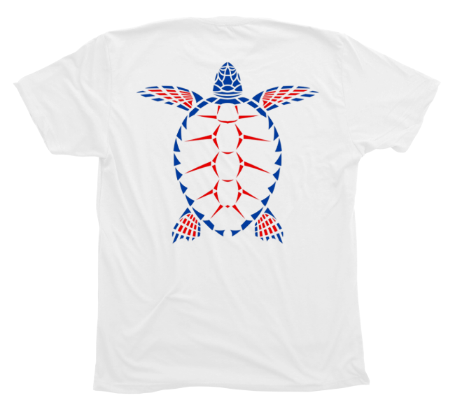 Sea Turtle Red White and Blue T-Shirt