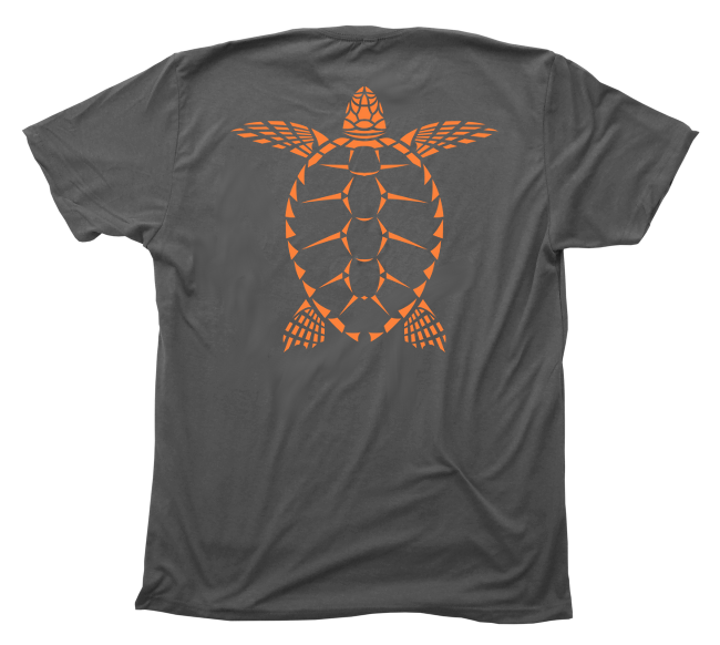 Shark Zen Sea Turtle T-Shirt | Loggerhead Turtle Scuba & Boating Tee Large / Dark Grey