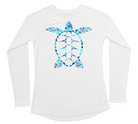 Womens Long Sleeve UV Water Camouflage Sea Turtle Swim Shirt