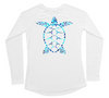 Womens Long Sleeve UV Water Camouflage Sea Turtle Swim Shirt