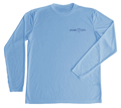 Long Sleeve Swimming Shirt | UPF Thresher Shark Shirt Medium / Columbia Blue