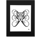 Octopus Wall Art Print - Tribal Black and White Abstract Artwork