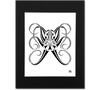 Octopus Wall Art Print - Tribal Black and White Abstract Artwork