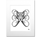 Octopus Wall Art Print - White Mat