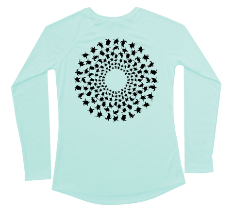 Sea Turtle Mandala Performance Build-A-Shirt (Women - Back / SG)