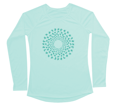 Sea Turtle Mandala Performance Build-A-Shirt (Women - Front / SG)