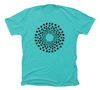 Sea Turtle Mandala T-Shirt [Front or Back - Tahiti Blue]