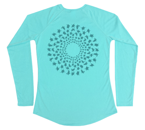 Sea Turtle Mandala Performance Build-A-Shirt (Women - Back / WB)