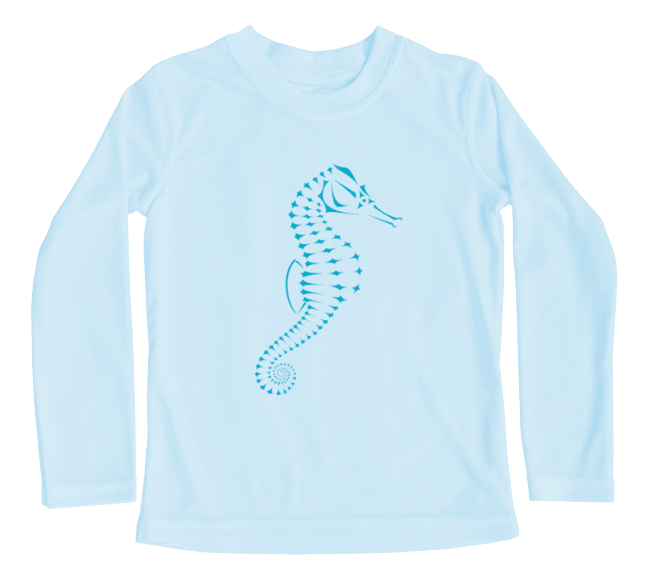 Shark Zen Seahorse Toddler Long Sleeve UPF Sun Shirt 4T