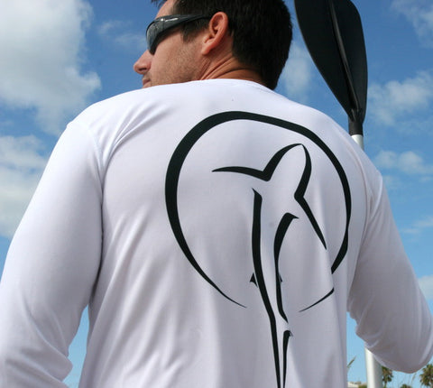 UV Protective Long Sleeve Sun Shirt | UPF Boating Shirt Small / White