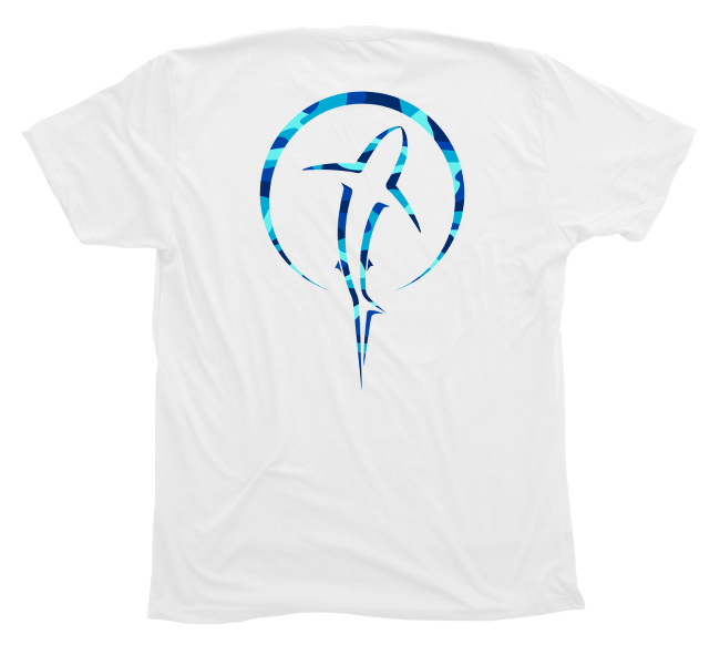 Shark T-Shirt | Water Camo Shark Zen Symbol Short Sleeve Shirt