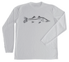 Snook Fishing Performance UV Shirt | Gray Long Sleeve