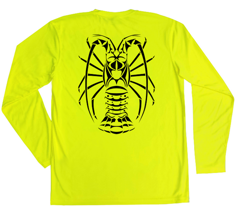 Scuba Diving Long Sleeve Shirt | Safety Yellow Lobster Swim Shirt