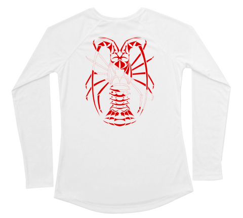 Spiny Lobster Dive Flag Womens Swim Shirt