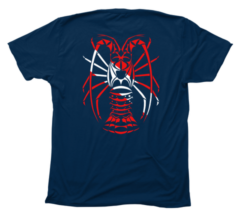 Spiny Lobster Dive Flag Navy T-Shirt