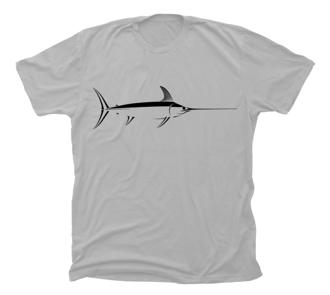 Swordfish T-Shirt  Grey Deep Sea Fishing Shirt – Shark Zen