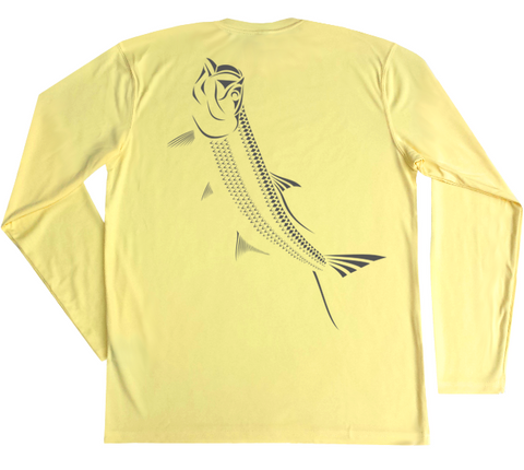 Salty Scales Tarpon Long Sleeve Fishing Shirt for Youth, Dri-Fit Performance
