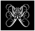 Octopus Car Decal - White Vinyl Tribal Decal For Car Window Or Boat