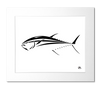 Bluefin Tuna Art Print - Black and White Tuna Design