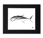 Bluefin Tuna Art Print - Black and White Tuna Design