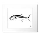 Bluefin Tuna Art Print - White Matting