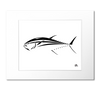 Bluefin Tuna Art Print - White Matting