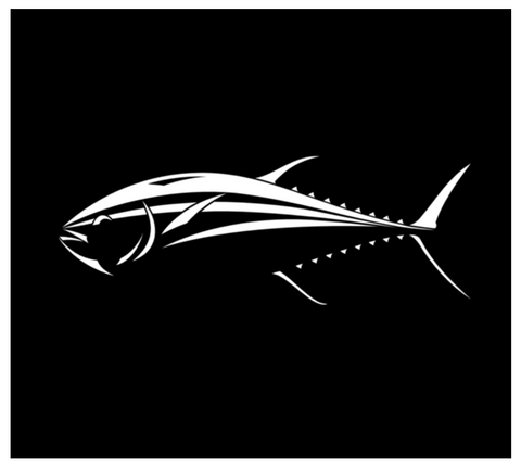 Tuna Decal - Car Window or Boat Bluefin Tuna Fish Sticker