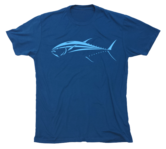 Tuna T-Shirt | Bluefin Saltwater Fishing & Boat Tee X-Large / Cool Blue