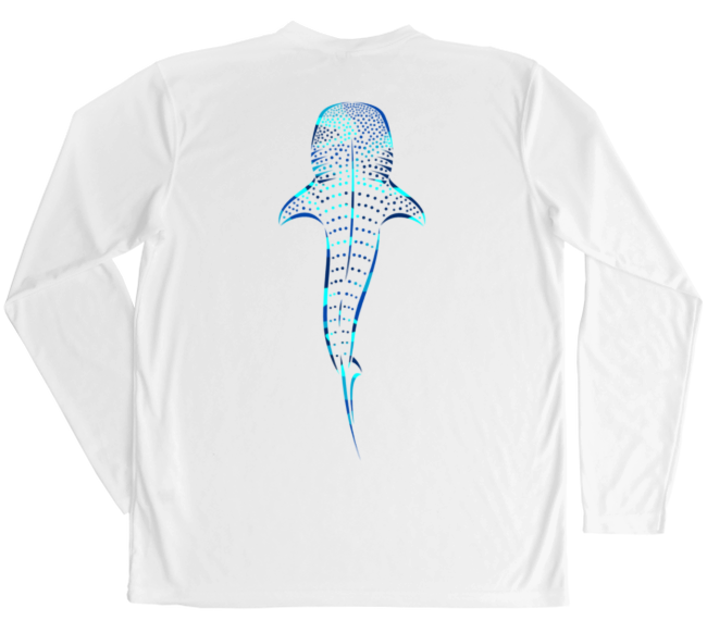 Men's Long Sleeve UV Water Camouflage Whale Shark Swim Shirt