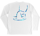 Men's Long Sleeve UV Water Camouflage Great Hammerhead Swim Shirt