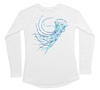 Womens Long Sleeve UV Water Camouflage Jellyfish Swim Shirt