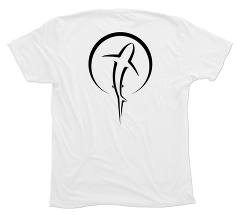 White Shark T-Shirt - Cool Shark Zen Symbol Shirt
