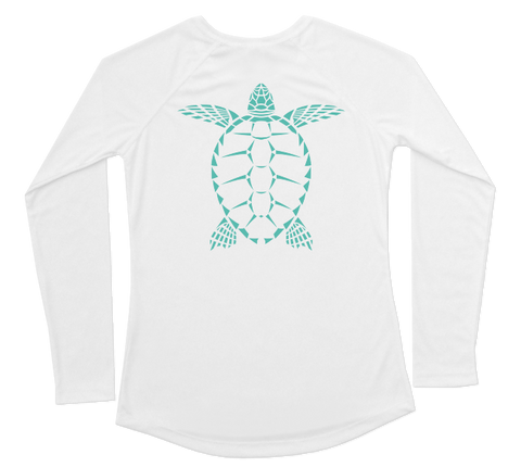Sea Turtle Performance Build-A-Shirt (Women - Back / WH)
