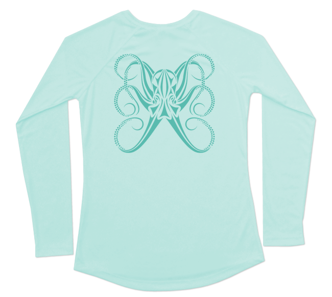 UV Beach Shirt | Ladies Long Sleeve Octopus Up To UPF 50